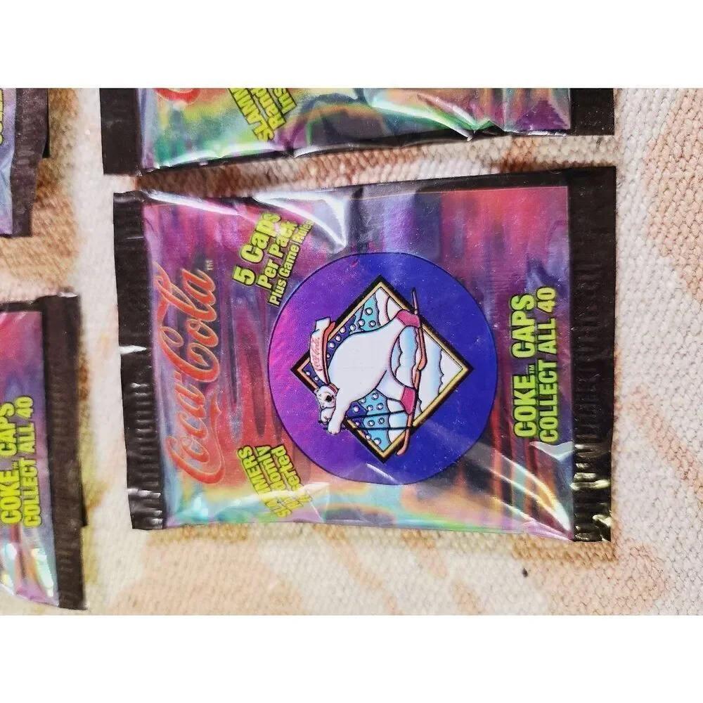 COCA-COLA POGS 10 PACKS Sealed #A96